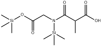 2-Methyl-3-oxo-3-[[2-oxo-2-(trimethylsiloxy)ethyl](trimethylsilyl)amino]propionic acid Struktur