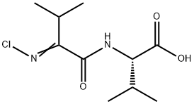 N-[2-(Chloroimino)-3-methylbutyryl]valine Struktur