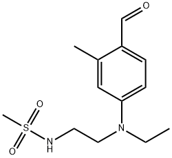 N-[2-[Ethyl(4-formyl-3-methylphenyl)amino]ethyl]methanesulfonamide Struktur