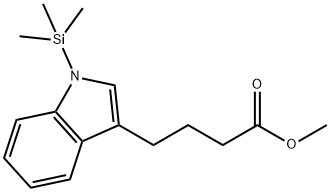 1-(Trimethylsilyl)-1H-indole-3-butanoic acid methyl ester Struktur