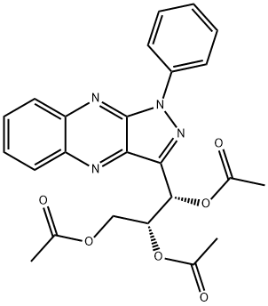 (1R,2S)-1-(1-Phenyl-1H-pyrazolo[3,4-b]quinoxalin-3-yl)-1,2,3-propanetriol triacetate Struktur