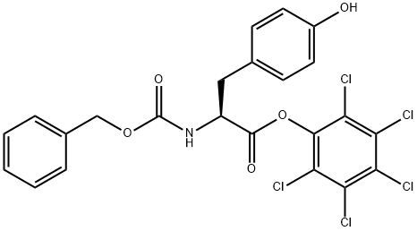 pentachlorophenyl N-[(benzyloxy)carbonyl]-L-tyrosinate Struktur