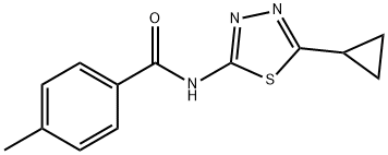 Benzamide, N-(5-cyclopropyl-1,3,4-thiadiazol-2-yl)-4-methyl- (9CI) Struktur