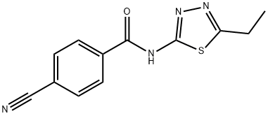 Benzamide, 4-cyano-N-(5-ethyl-1,3,4-thiadiazol-2-yl)- (9CI) Struktur