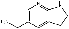 1H-Pyrrolo[2,3-b]pyridine-5-methanamine,2,3-dihydro-(9CI) Struktur