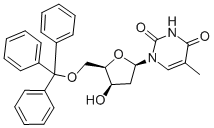 5'-O-TRITYL-2'-DEOXY-BETA-D-LYXOFURANOSYLTHYMINE Struktur