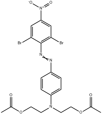 2,2'-[[4-[(2,6-dibromo-4-nitrophenyl)azo]phenyl]imino]bisethyl diacetate Struktur