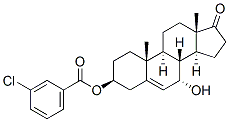 Androst-5-en-17-one, 3-[(3-chlorobenzoyl)oxy]-7-hydroxy-, (3beta,7alpha)- (9CI) Struktur