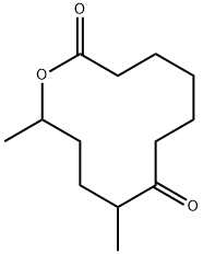 9,12-Dimethyloxacyclododecane-2,8-dione Struktur