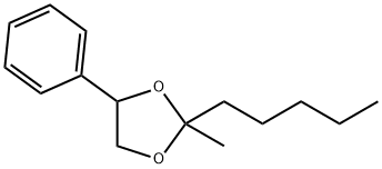 2-methyl-2-pentyl-4-phenyl-1,3-dioxolane Struktur