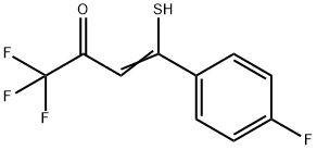 1,1,1-Trifluoro-4-(4-fluorophenyl)-4-mercapto-3-buten-2-one Struktur