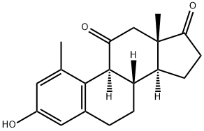 3-hydroxy-1-methyl-1,3,5(10)-estratriene-11,17-dione Struktur