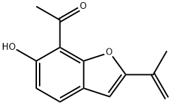 1-[6-Hydroxy-2-(1-methylvinyl)-7-benzofuranyl]ethanone Struktur