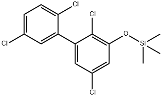 Trimethyl[[2,2',5,5'-tetrachloro(1,1'-biphenyl)-3-yl]oxy]silane Struktur