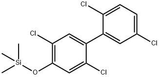 Trimethyl[[2,2',5,5'-tetrachloro(1,1'-biphenyl)-4-yl]oxy]silane Struktur