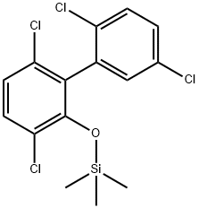 Trimethyl[[2',3,5',6-tetrachloro(1,1'-biphenyl)-2-yl]oxy]silane Struktur