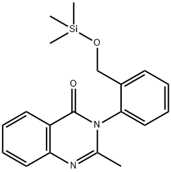 2-Methyl-3-[2-[[(trimethylsilyl)oxy]methyl]phenyl]quinazolin-4(3H)-one Struktur