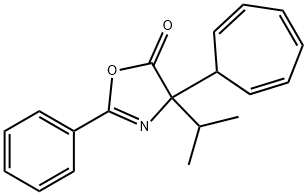 5(4H)-Oxazolone,  4-(2,4,6-cycloheptatrien-1-yl)-4-(1-methylethyl)-2-phenyl- Struktur