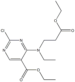 ETHYL 2-CHLORO-4-(N-ETHOXYCABONYLETHYL-N-ETHYLAMINO) PYRIMIDINE-5-CARBOXYLATE Struktur