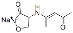 (R)-4-[(1-methyl-3-oxobut-1-enyl)amino]isoxazolidin-3-one, monosodium salt Struktur