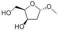 Methyl2-Deoxy-alpha-D-threo-pentofuranoside Struktur