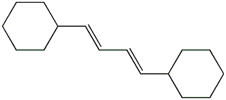 1,1'-[(1E,3E)-1,3-Butadiene-1,4-diyl]biscyclohexane Struktur