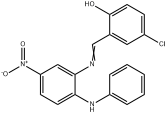 2-(((2-Anilino-5-nitrophenyl)imino)methyl)-4-chlorophenol Struktur