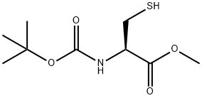 N-(TERT-BUTOXYCARBONYL)-L-CYSTEINE METHYL ESTER Structure