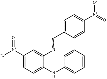 4-Nitro-2-(p-nitrobenzylidenamino)diphenylamine Struktur