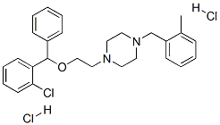 1-[2-[(2-chlorophenyl)phenylmethoxy]ethyl]-4-[(o-tolyl)methyl]piperazine dihydrochloride  Structure