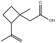 1-Methyl-2-(1-methylvinyl)cyclobutaneacetic acid Struktur