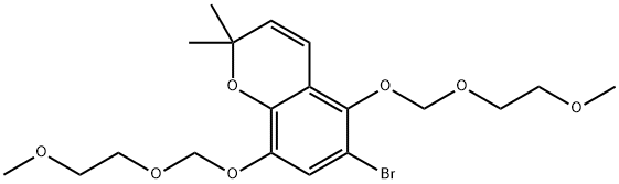 2H-1-BENZOPYRAN, 6-BROMO-5,8-BIS[(2-METHOXYETHOXY)METHOXY]-2,2-DIMETHYL- (9CI) Struktur