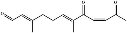 (2Z,6E,9E)-3,7-Dimethyl-8,11-dioxo-2,6,9-dodecatrienal Struktur