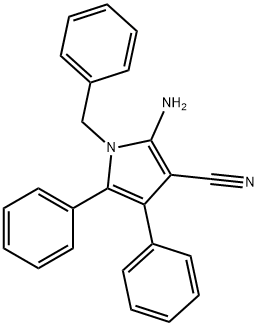 2-AMINO-1-BENZYL-4,5-DIPHENYL-1H-PYRROLE-3-CARBONITRILE Struktur