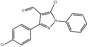 5-CHLORO-3-(4-CHLOROPHENYL)-1-PHENYL-1H-PYRAZOLE-4-CARBOXALDEHYDE Struktur