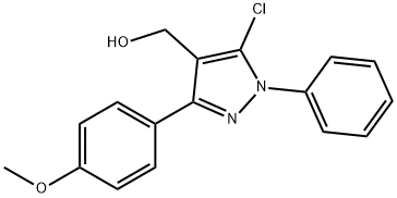 5-CHLORO-3-(4-METHOXYPHENYL)-1-PHENYL-1H-PYRAZOLE-4-METHANOL Struktur