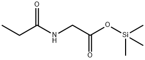 N-(1-Oxopropyl)glycine trimethylsilyl ester Struktur