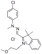 2-[[(4-Chlorophenyl) methylhydrazono]methyl]-1-(2-methoxyethyl)-3,3-dimethyl-3H-indolium chloride Struktur