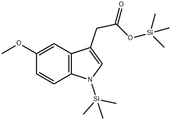 1H-Indole-3-acetic acid, 5-methoxy-1-(trimethylsilyl)-, trimethylsilyl  ester Struktur