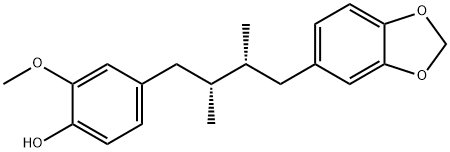 4-[(2R,3R)-4-(1,3-Benzodioxol-5-yl)-2,3-dimethylbutyl]-2-methoxyphenol Struktur