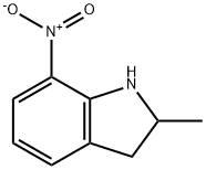 2,3-Dihydro-2-methyl-7-nitro-1H-indole Struktur