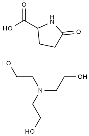 5-oxo-DL-proline, compound with 2,2',2''-nitrilotriethanol (1:1) Struktur