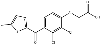 2,3-Dichloro-4-(5-methyl-2-thenoyl)phenoxyacetic acid Struktur