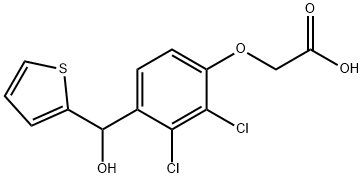 [2,3-Dichloro-4-[(2-thienyl)hydroxymethyl]phenoxy]acetic acid Struktur