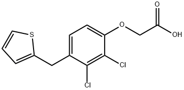 [2,3-Dichloro-4-(2-thienylmethyl)phenoxy]acetic acid Struktur