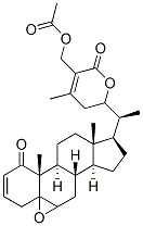 27-Acetyloxy-5,6-epoxy-22-hydroxy-1-oxoergosta-2,24-dien-26-oic acid 26,22-lactone Struktur