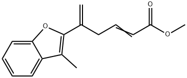 5-(3-Methylbenzofuran-2-yl)-2,5-hexadienoic acid methyl ester Struktur