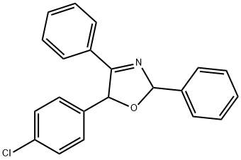 5-(4-Chlorophenyl)-2,5-dihydro-2,4-diphenyloxazole Struktur