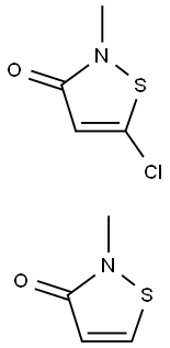 5-Chloro-2-methyl-3(2H)-isothiazolone with 2-methyl-3(2H)-isothiazolone Structure