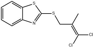 2-[(3,3-Dichloro-2-methyl-2-propenyl)thio]benzothiazole Struktur